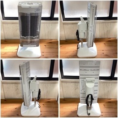 CORONA コロナ DH-1218R シャンパンシルバー コアヒート 遠赤外線電気暖房機 1150W 遠赤外線電気ストーブ フロアマウント タテヨコ自在  ゆらぎ運転 2018年製 取説付きの画像