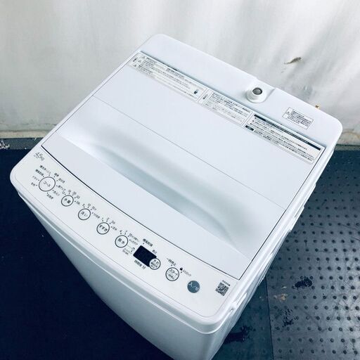 ID:se10844 ハイアール Haier 洗濯機 一人暮らし 中古 2024年製 全自動洗濯機 4.5kg ホワイト 送風 乾燥機能付き BW-45A  【リユース品：状態A】【送料無料】【設置費用無料】