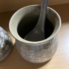 土鍋用のつゆ入れとアク出し。スープすくい。の画像