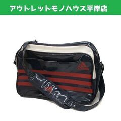 アディダス スポーツバッグ ネイビー×レッド×ホワイト 47×3...