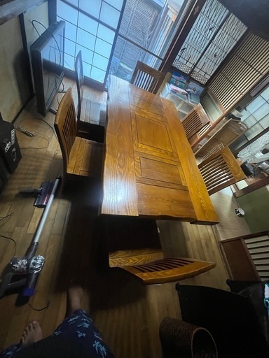 アンティークテーブル椅子