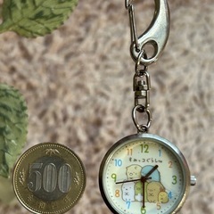 時計　アナログ　キーホルダー・チャーム型　 すみっこぐらし　サンエックスの画像