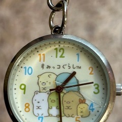 時計　アナログ　キーホルダー・チャーム型　 すみっこぐらし　サンエックスの画像