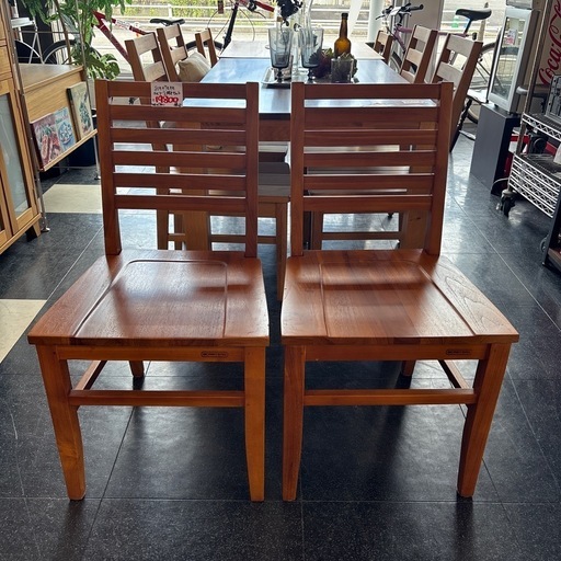 GO-678】ダイニングチェア 3脚セット 昭和レトロ アンティーク 木製家具