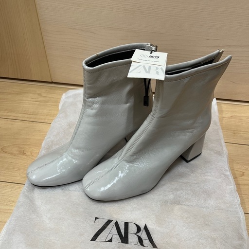 【新品】ZARA ショートブーツ グレー24cm(JP)
