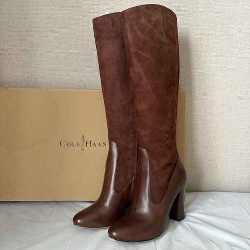 【新品】COLE HAAN コールハーン 異素材コンビ ロングブーツ　24㎝