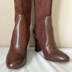 【新品】COLE HAAN コールハーン 異素材コンビ ロングブーツ　24㎝の画像