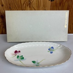 k1015604 美品 カトレア 香蘭社 洋ラン トレー 長皿 ...