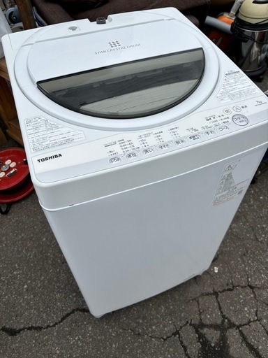 中古品 TOSHIBA 東芝 7㎏ 全自動洗濯機  AW-7GM1BK 2021年製  風乾燥