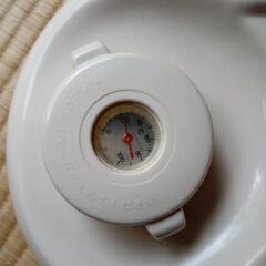 中古湯タンポ　温度計、袋付き　日本製の画像
