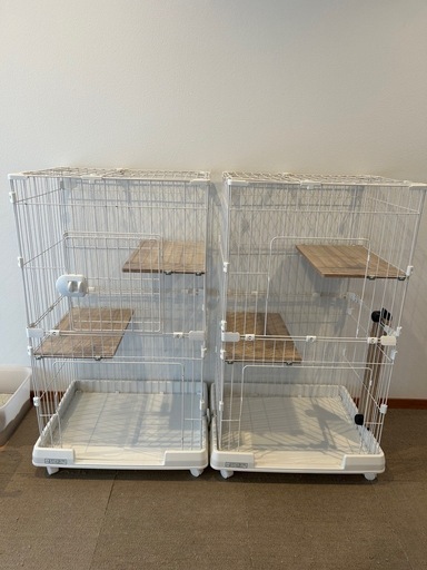 猫用ケージ×2 　トイレ×2  給水機セット