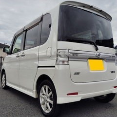安心の1年保証付き‼️月々9千円〜分割可❗️車検2年付き！【名義変更代込み】広い車内！大人気‼️ダイハツ タントカスタム☆HDDナビ付き☆走行中DVD見れます☆純正アルミ☆事故修復歴無し☆電動スライドドア☆ドライブレコーダー☆そのまま乗って帰れます！の画像