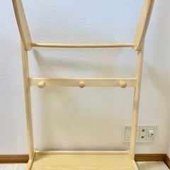 木製　キッズハンガーラック（不二貿易）の画像