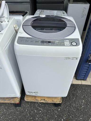 ★北九州市福岡市周辺限定　店頭決済可【シャープ】全自動洗濯機　2020年製8kg（ES-GV8D-S）自社配送時代引き可※現金、クレジット、スマホ決済対応※   【3ヶ月保証付き★送料に設置込み】