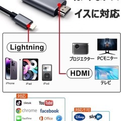 Lightning-HDMI ケーブルの画像