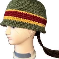 クロシェハット　クラッシャーハット　バケットハット　ハンドメイド　帽子　の画像