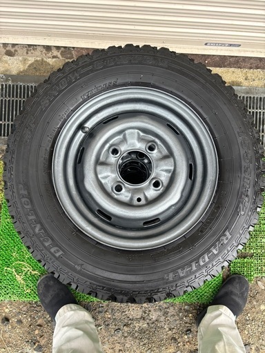 スパイクタイヤ　155SR12 ダンロップ　スタッドレス　フルピン　12インチ
