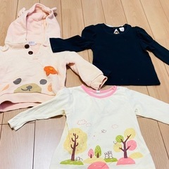 80㎝　長袖　女の子　3枚セット