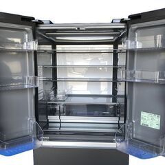 高年式!2023年製! AQUA/アクア 冷蔵庫 501L/幅70cm/フレンチドア 5ドア マットクリアブラック AQR-TXA50P 準未使用品 中古家電 店頭引取歓迎 R8789の画像