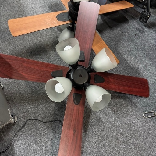 2台セット BIG-101 plusmore(プラスモア) シーリングファン Windouble 4灯 シーリングファンライト BIG-101-BK 阪和