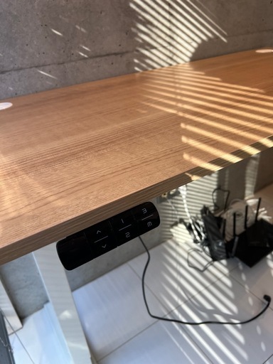 一年のみ使用】Sunon 電動昇降デスク ナチュラルオーク