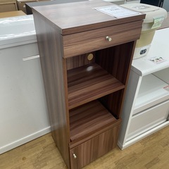 【ドリーム川西店御来店限定】 イーナ 組立式スリムレンジ台 ブラウン H450×W1201×D395 クリーニング済み 【2001280255600533】の画像