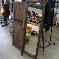 【川崎市宮前区リサイクルオフ】　Vintage調　ドア型スタンド...