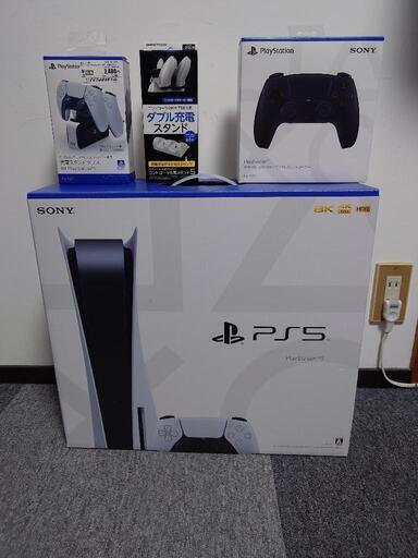 PS5本体＋純正コントローラ＋充電スタンド