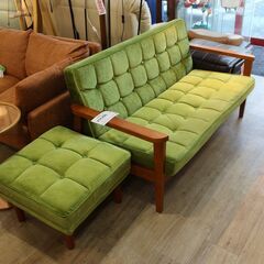 【川崎市宮前区リサイクルオフ】お買い得品♪　オシャレなオットマン付き2Pソファ　