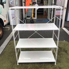 4段ラック 無印良品 スチールユニット シェルフ 棚 収納棚 約...
