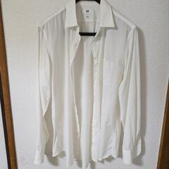 【美品】ユニクロ　ファインクロスシャツ　メンズLサイズの画像