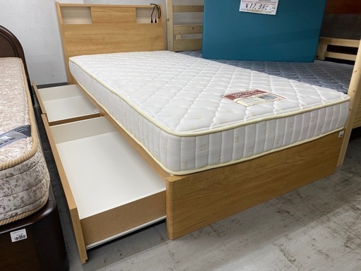 【愛品館 江戸川店 】引き出し付き シングルベッド NITORI（ニトリ）