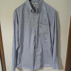 【美品】ユニクロ　ファインクロス　ストレッチシャツ　メンズLサイズ