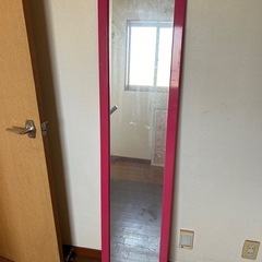 ピンク　姿見　ミラー