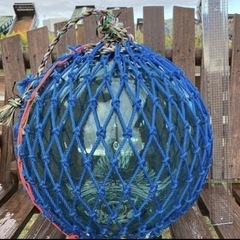 北の刻印あり】高さ約35cm 円周約113cm ガラス玉 浮き玉