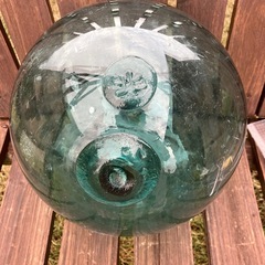 【北の刻印あり】高さ約27cm  円周約83cm  ガラス玉　浮き玉