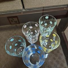 ELLE  カメイガラス  水玉ミニタンブラー5客の画像