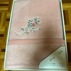 ★訳あり 超長期保管品 ウール混毛布 HANAE MORI★