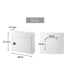 新品　壁掛けポスト　緑の画像