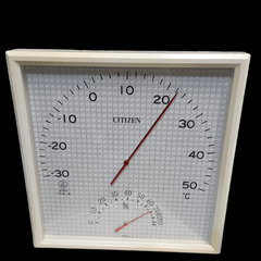 （ご予約済）(中古)レトロ CITIZEN 温度 湿度計