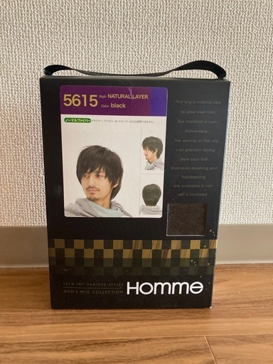 男性用ウィッグ　Homme ナチュラルレイヤー ウィッグ 5615 ブラック