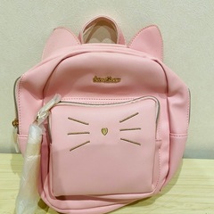 【決定】値下げ！新品　猫のリュックサックピンクの画像