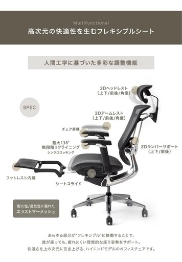 【10/18在庫あり】【使用期間1年】オフィスチェア　高機能　タンスのゲン　　　　　　