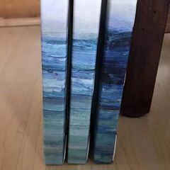 IKEA 2018年製 22x22インチ 海と空 パネル3点セットの画像