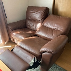 2人掛け、リﾂクライニングソファーの画像