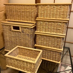『無印良品』重なるブリ材バスケットセット！