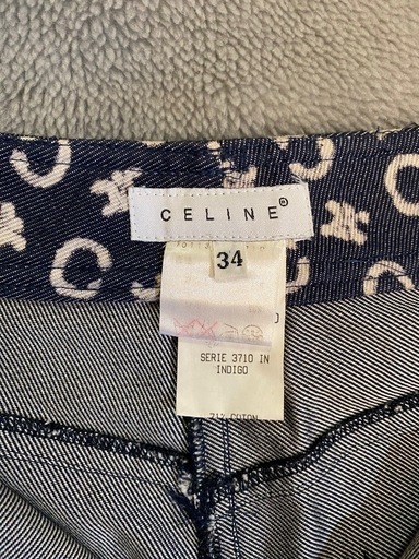 【CELINE】 セリーヌ デニム 総柄 パンツ size34 ボトムス