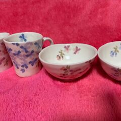 撫松庵　夫婦茶碗　ペア マグカップ コーヒーカップ　飯椀　さくら桜