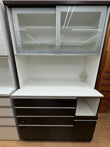 ★ジモティ割あり★  食器棚 茶色 H201×W120×D51 クリーニング済み KJ6524