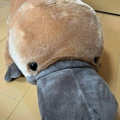 大きなカモノハシのぬいぐるみ